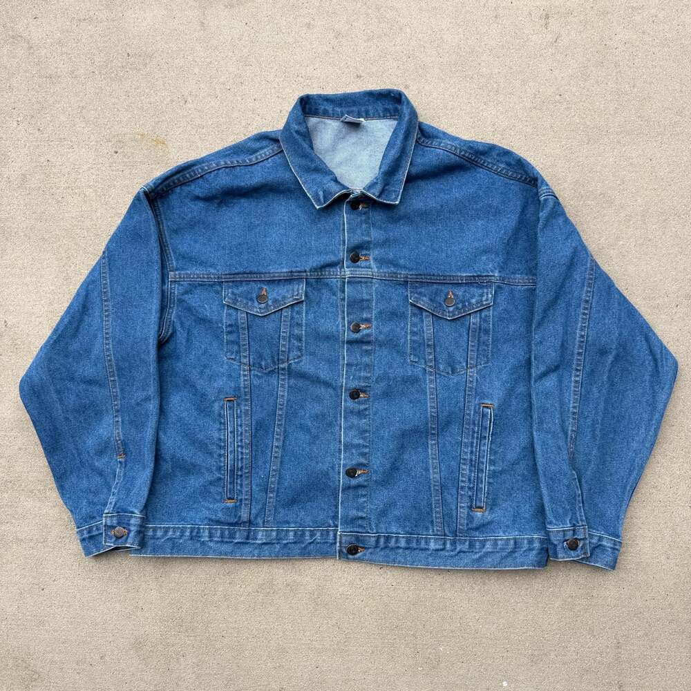 Vintage Tyca Denim Trucker Jacket Made in USA Blue 2X-Large